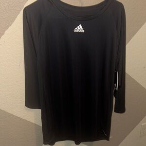 Adidas Men’s Triple Stripe 3/4 Practice Tee black size Large climacool